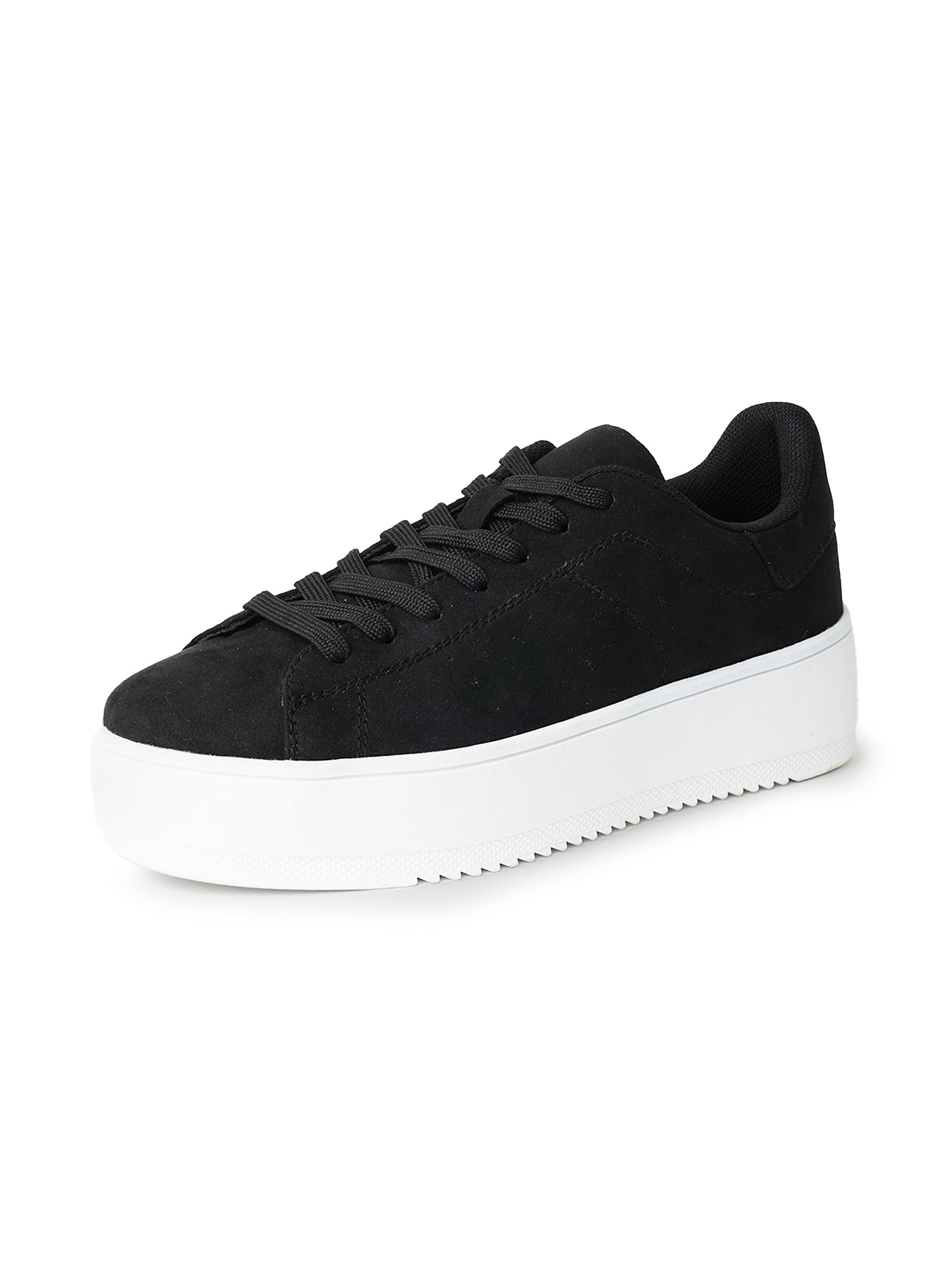 Hero Platform Sneaker For Any Outfit Black Suede –