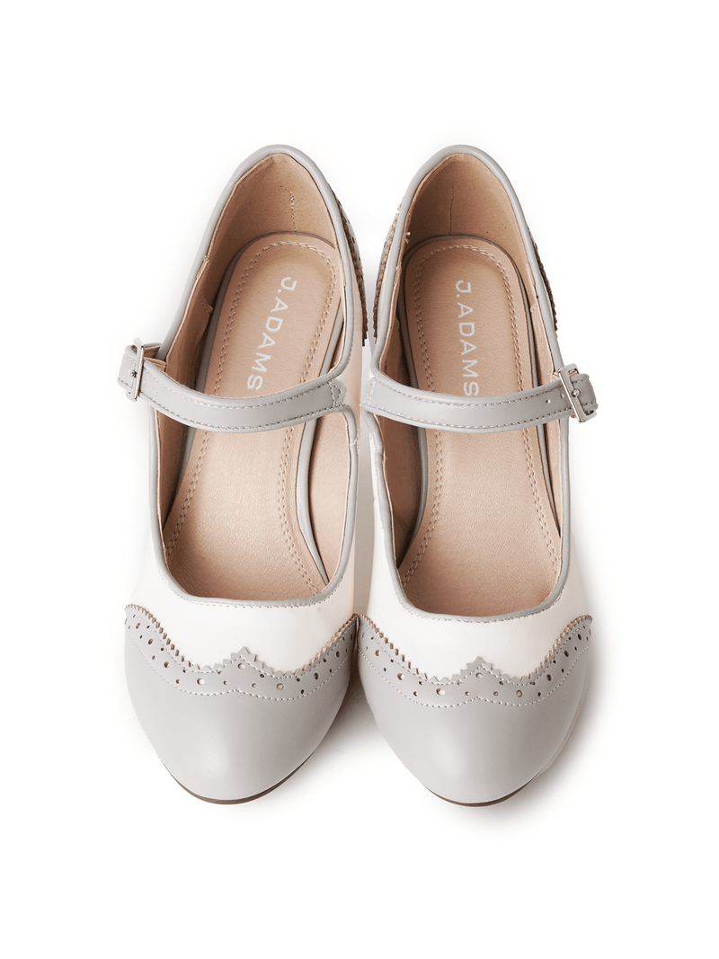 Kym in Light Grey on Cream Heels, view 3