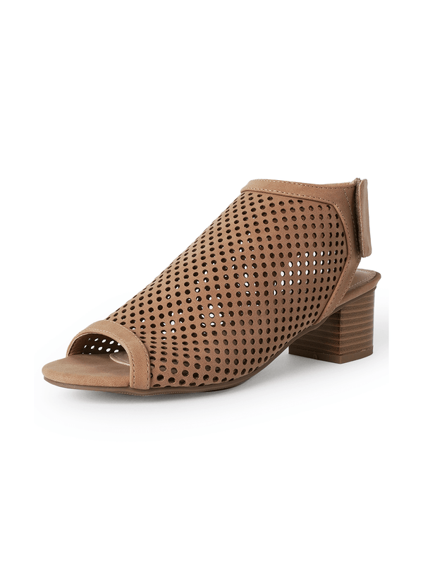 Maddie in Tan Nubuck, booties by J.Adams