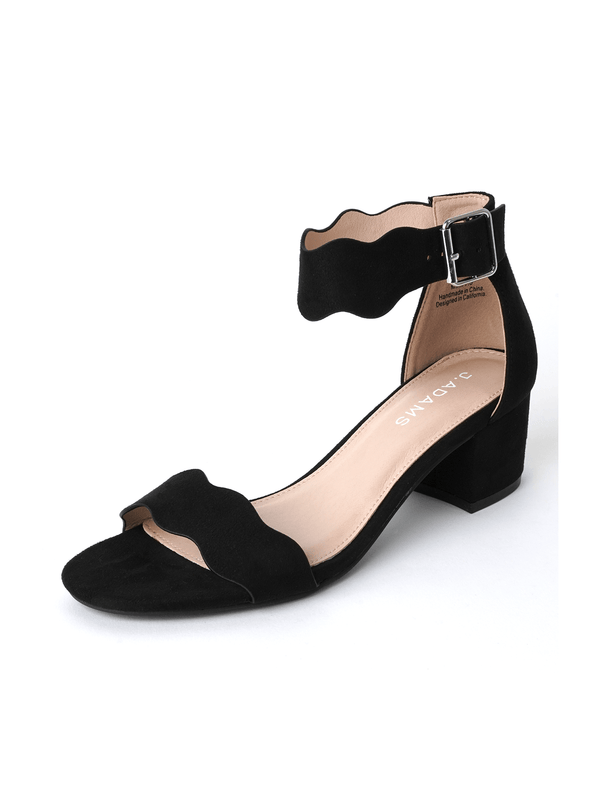 Mimi in Black Suede, sandals by J.Adams