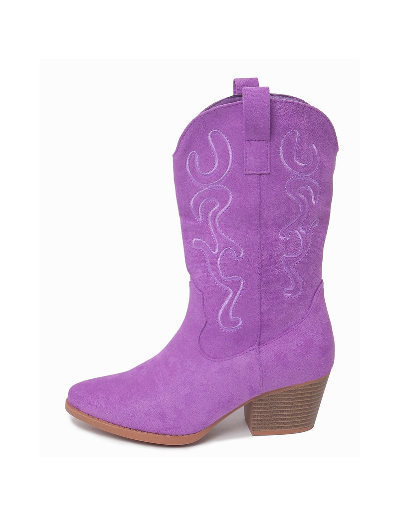 Roundup in Purple Suede Boots, view 2