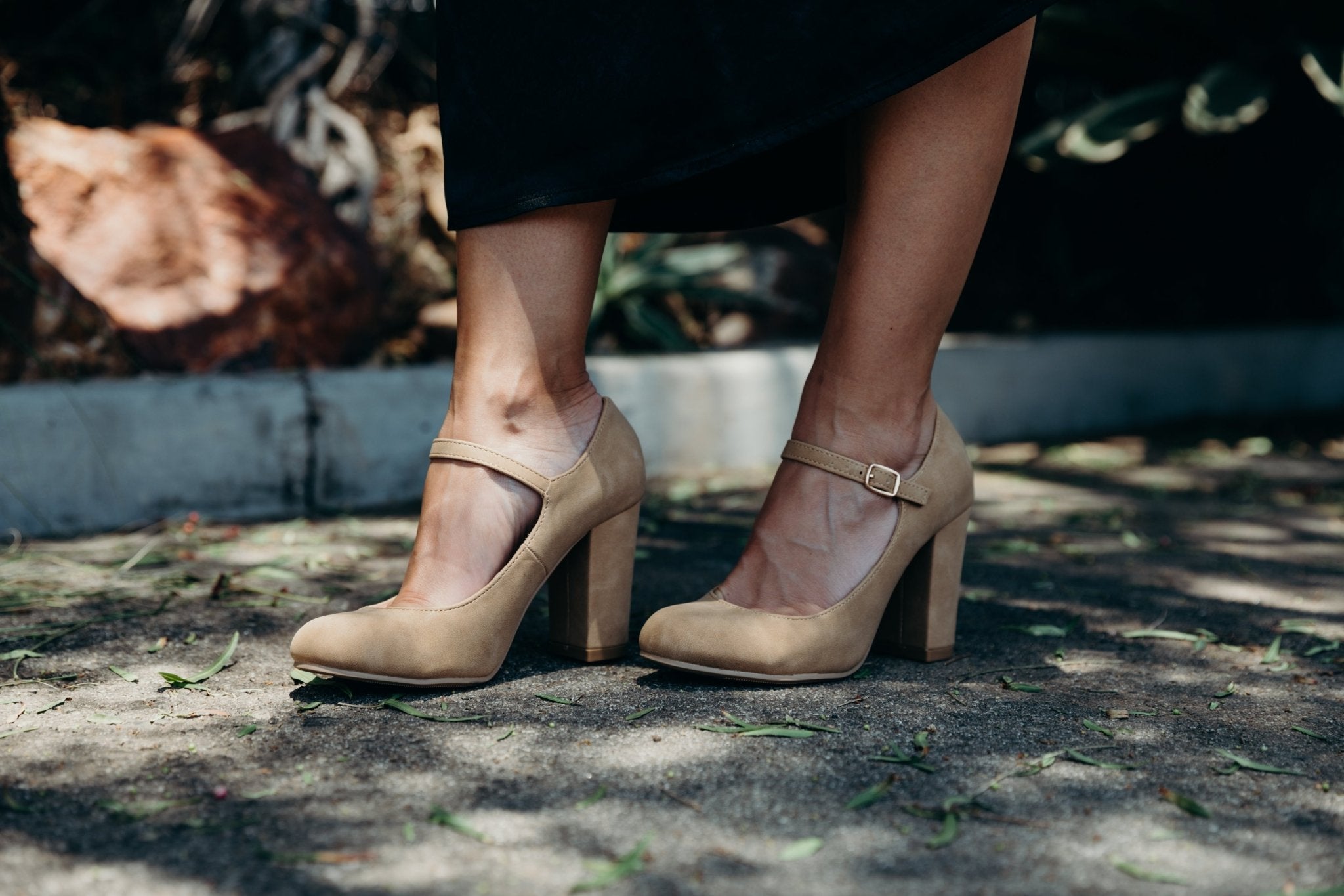 Skippy Vegan Mary Jane Block Heel Pumps for Women | J.Adams