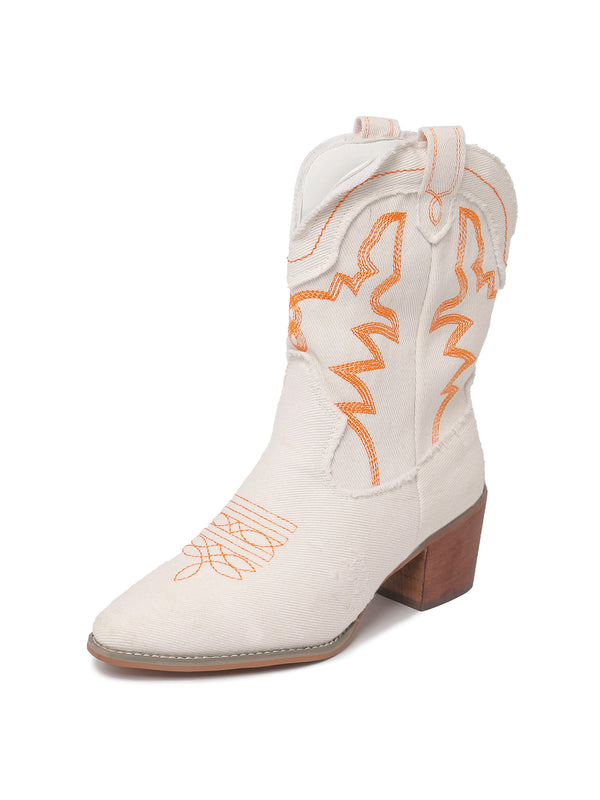 Giddyup | White, boots by J.Adams