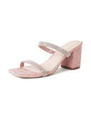 Stormi | Rhinestone/Pink Suede