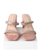 Stormi | Rhinestone/Pink Suede
