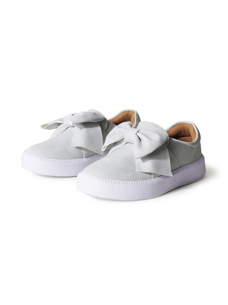 Wally in Light Grey Nubuck Slides, view 3