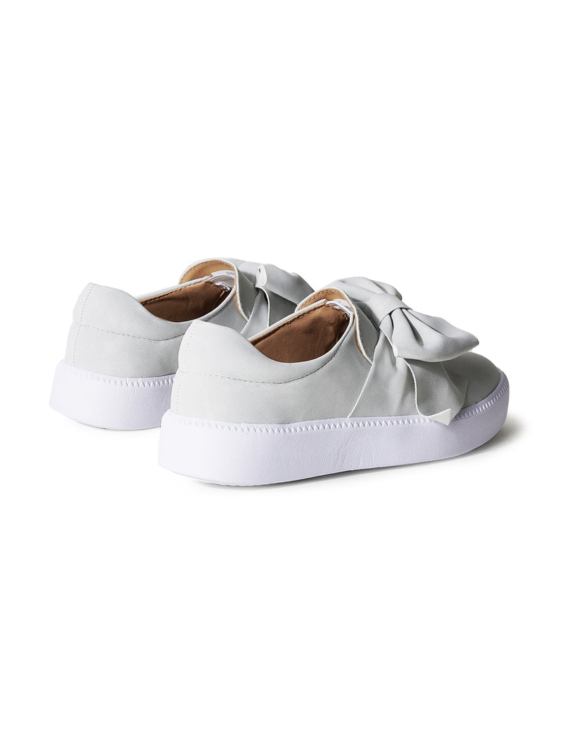 Wally in Light Grey Nubuck Slides, view 4
